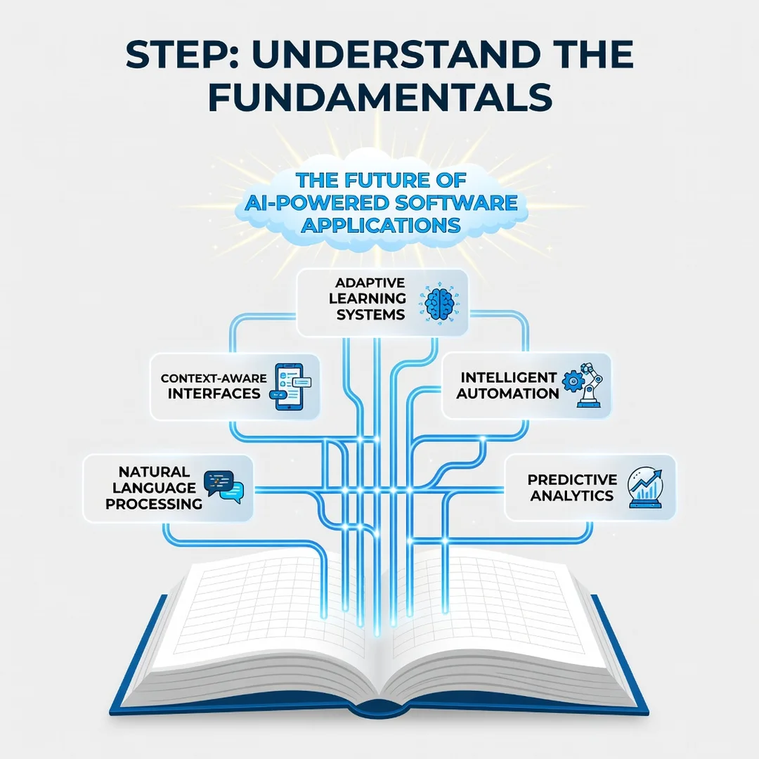 Step 1: Illustration for step: Understand the fundamentals related to The Future of AI-Powered Software Appl