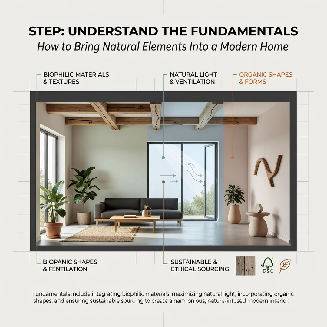 Step 1: Illustration for step: Understand the fundamentals related to How to Bring Natural Elements Into a M