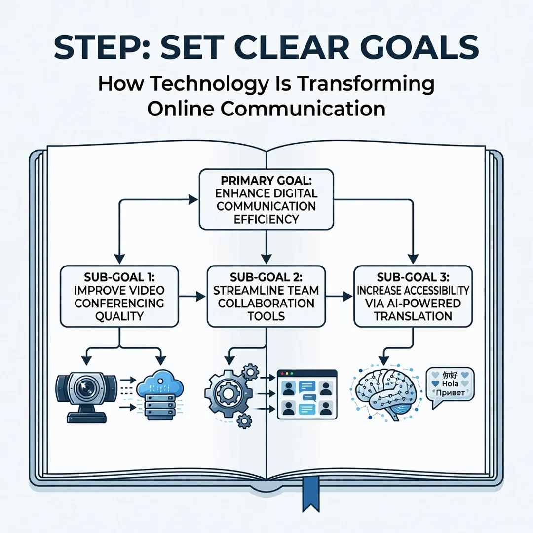 Step 3: Illustration for step: Set clear goals related to How Technology Is Transforming Online Communicatio