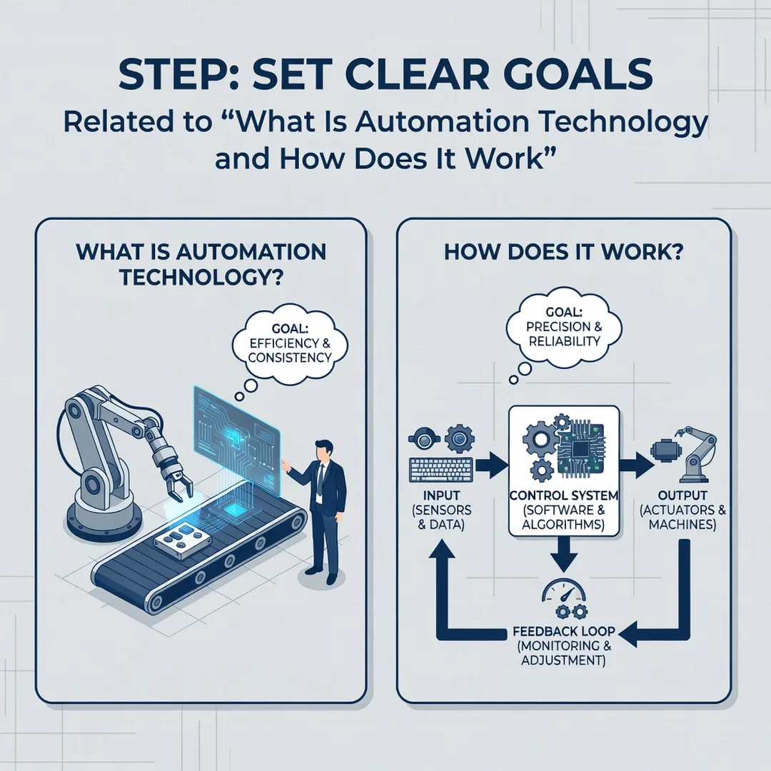 Step 3: Illustration for step: Set clear goals related to What Is Automation Technology and How Does It Work