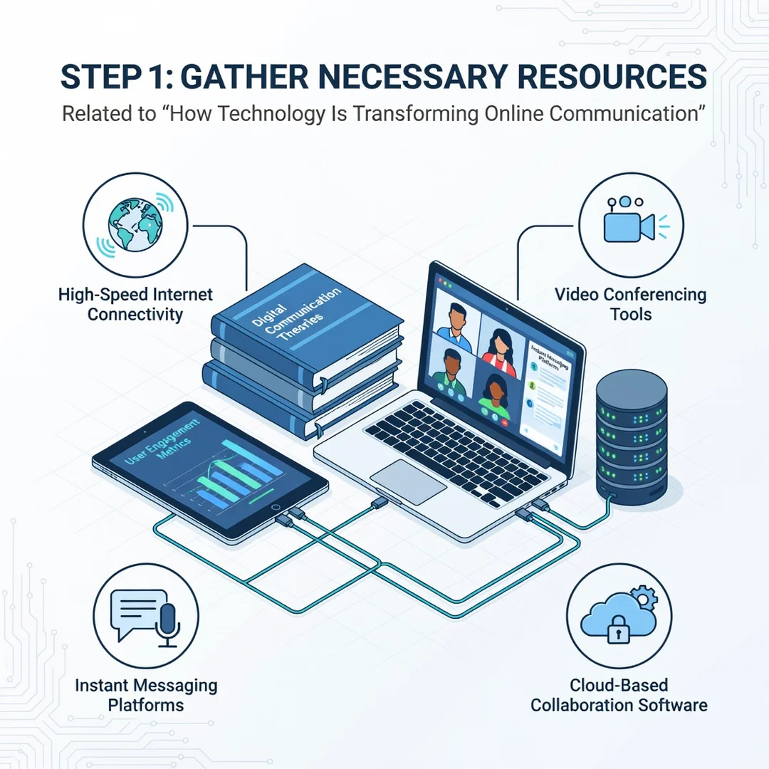 Step 4: Illustration for step: Gather necessary resources related to How Technology Is Transforming Online C