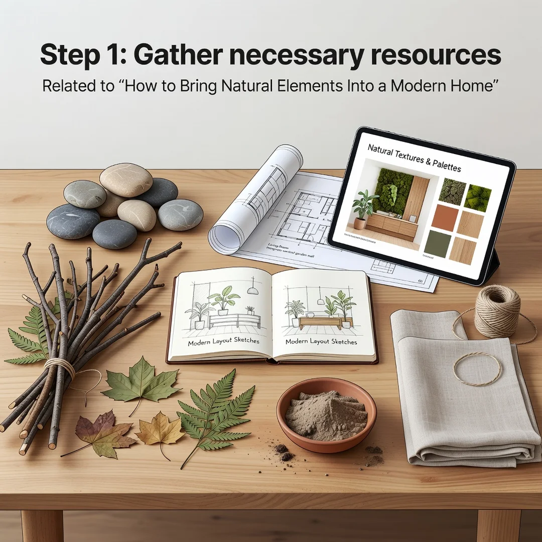 Step 4: Illustration for step: Gather necessary resources related to How to Bring Natural Elements Into a Mo