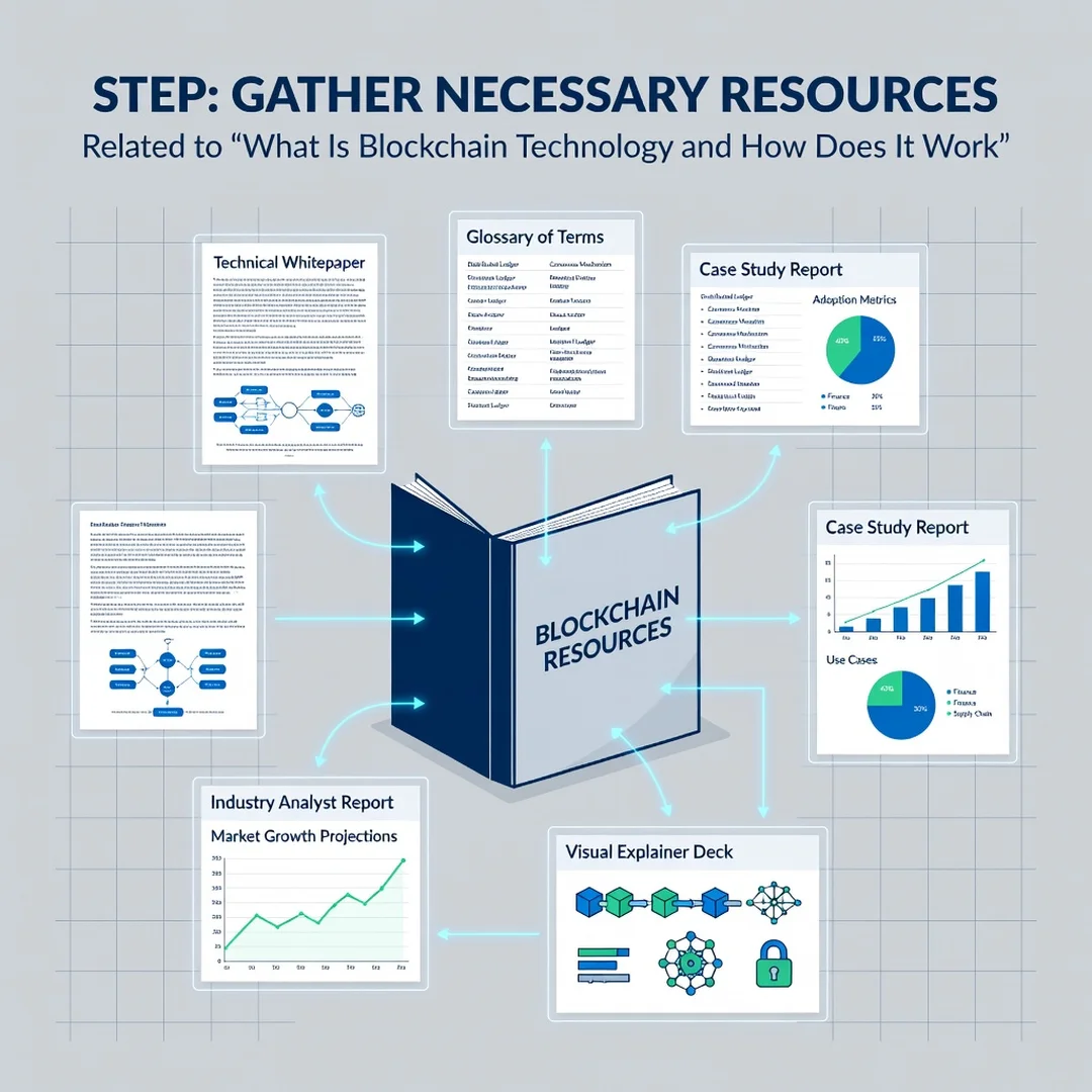 Step 4: Illustration for step: Gather necessary resources related to What Is Blockchain Technology and How D