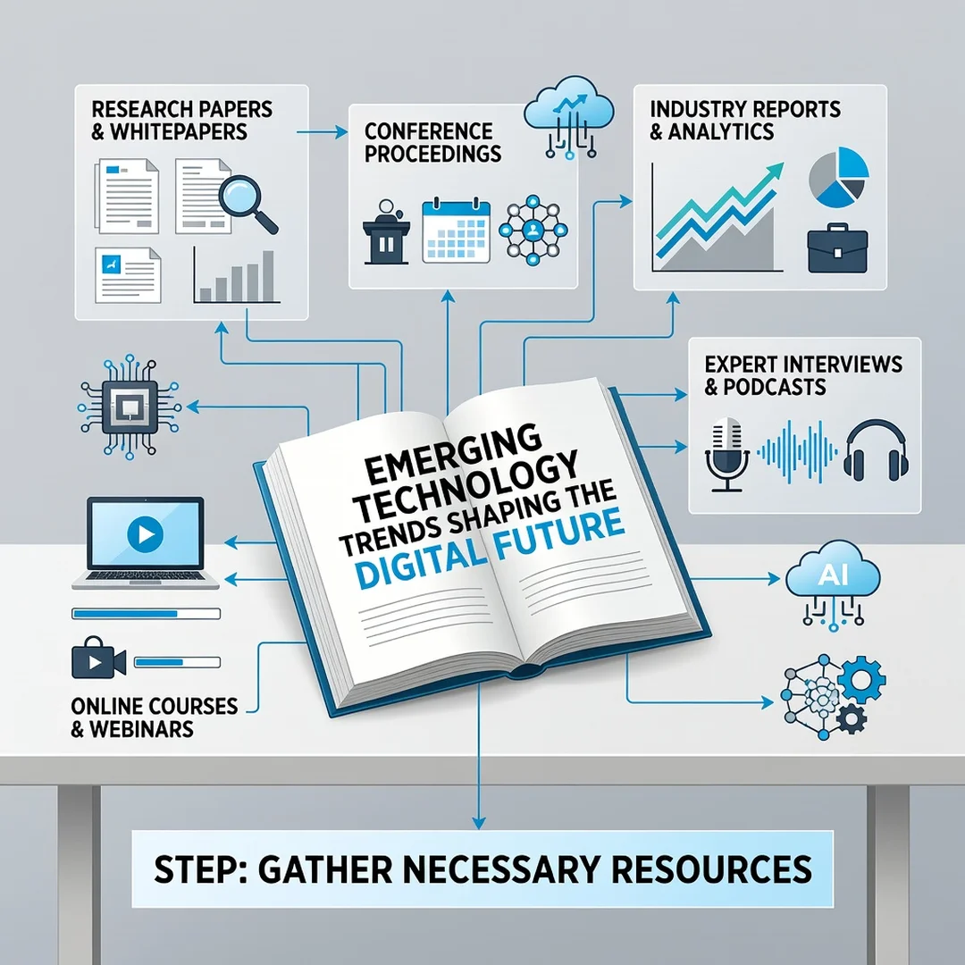 Step 4: Illustration for step: Gather necessary resources related to Emerging Technology Trends Shaping the