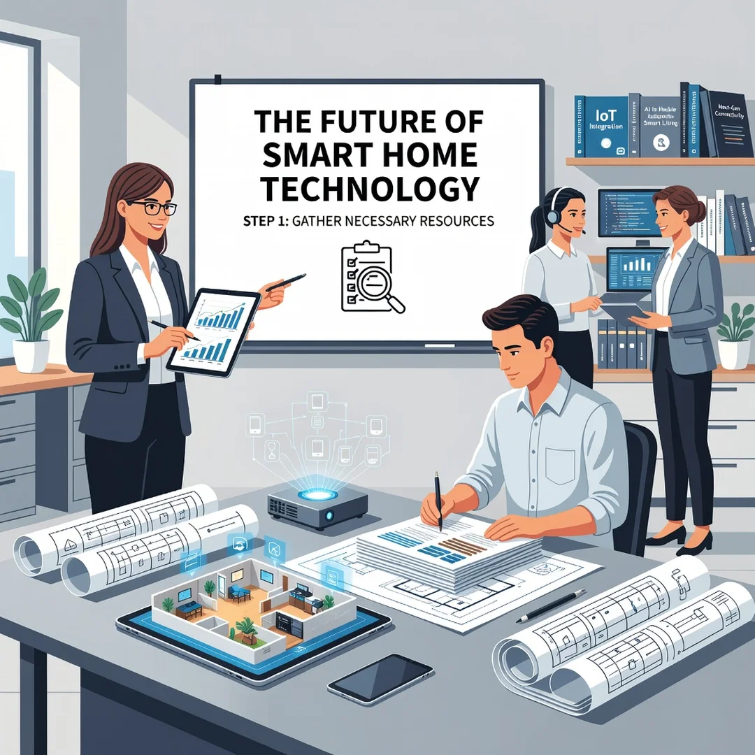 Step 4: Illustration for step: Gather necessary resources related to The Future of Smart Home Technology, pr
