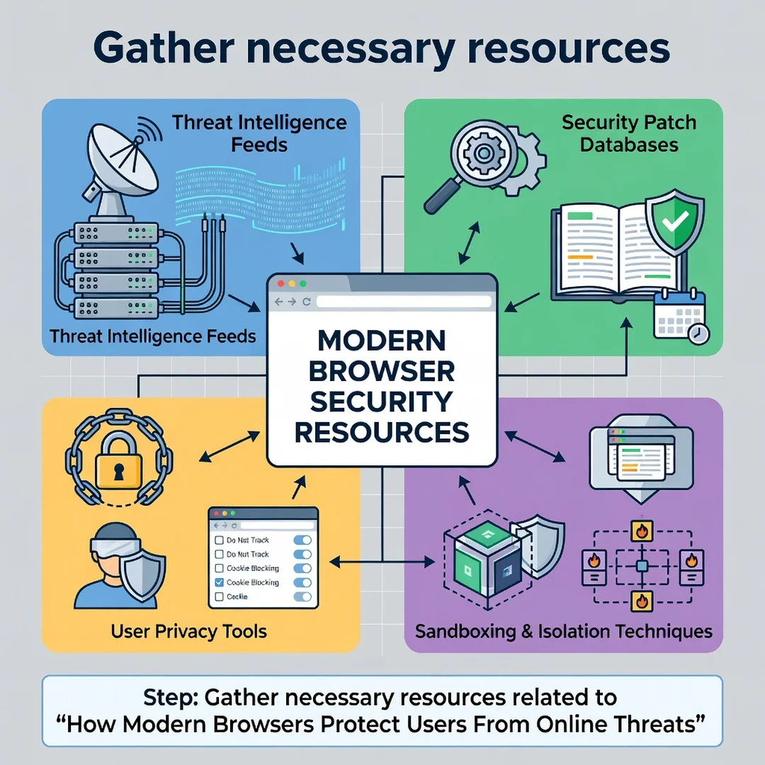 Step 4: Illustration for step: Gather necessary resources related to How Modern Browsers Protect Users From