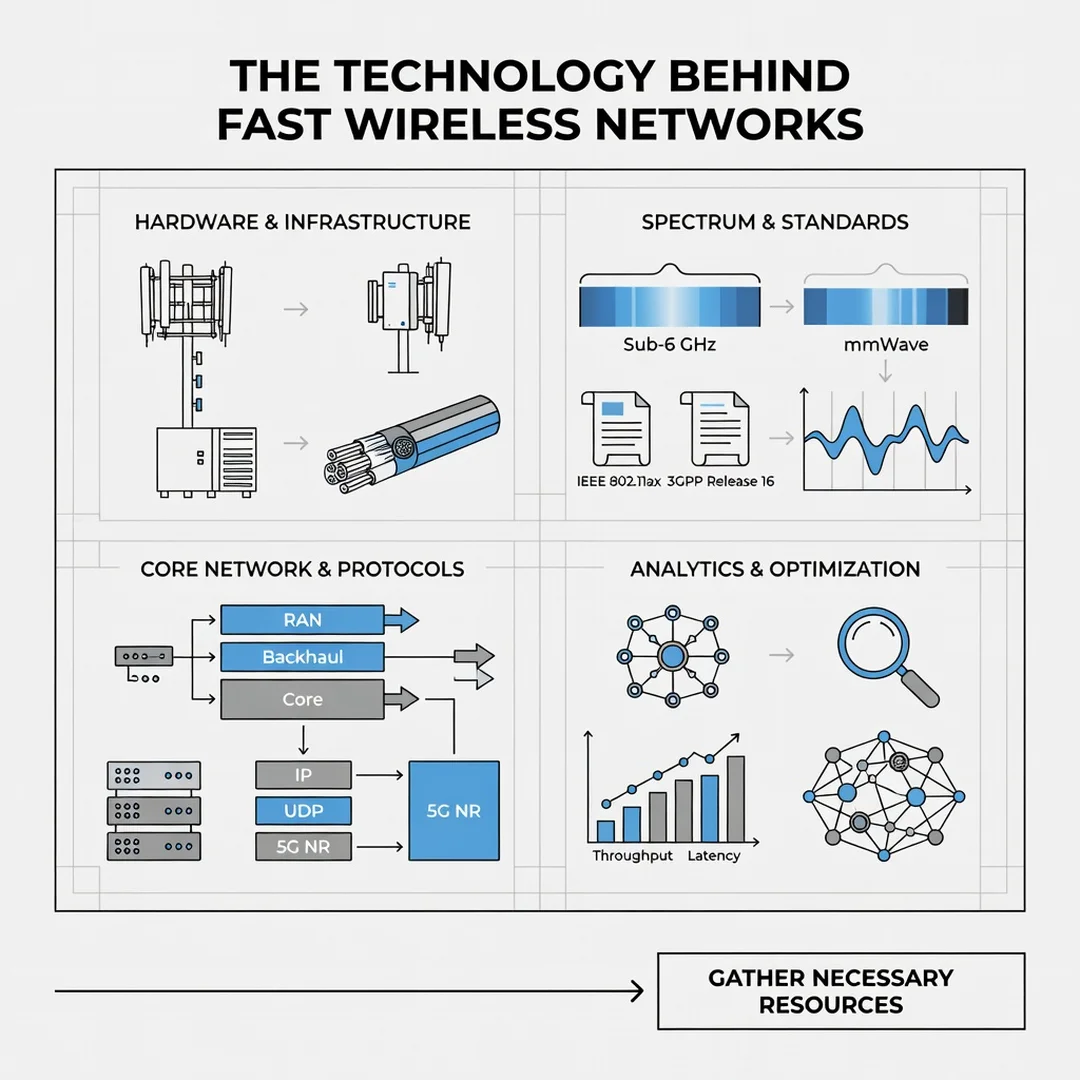 Step 4: Illustration for step: Gather necessary resources related to The Technology Behind Fast Wireless Net