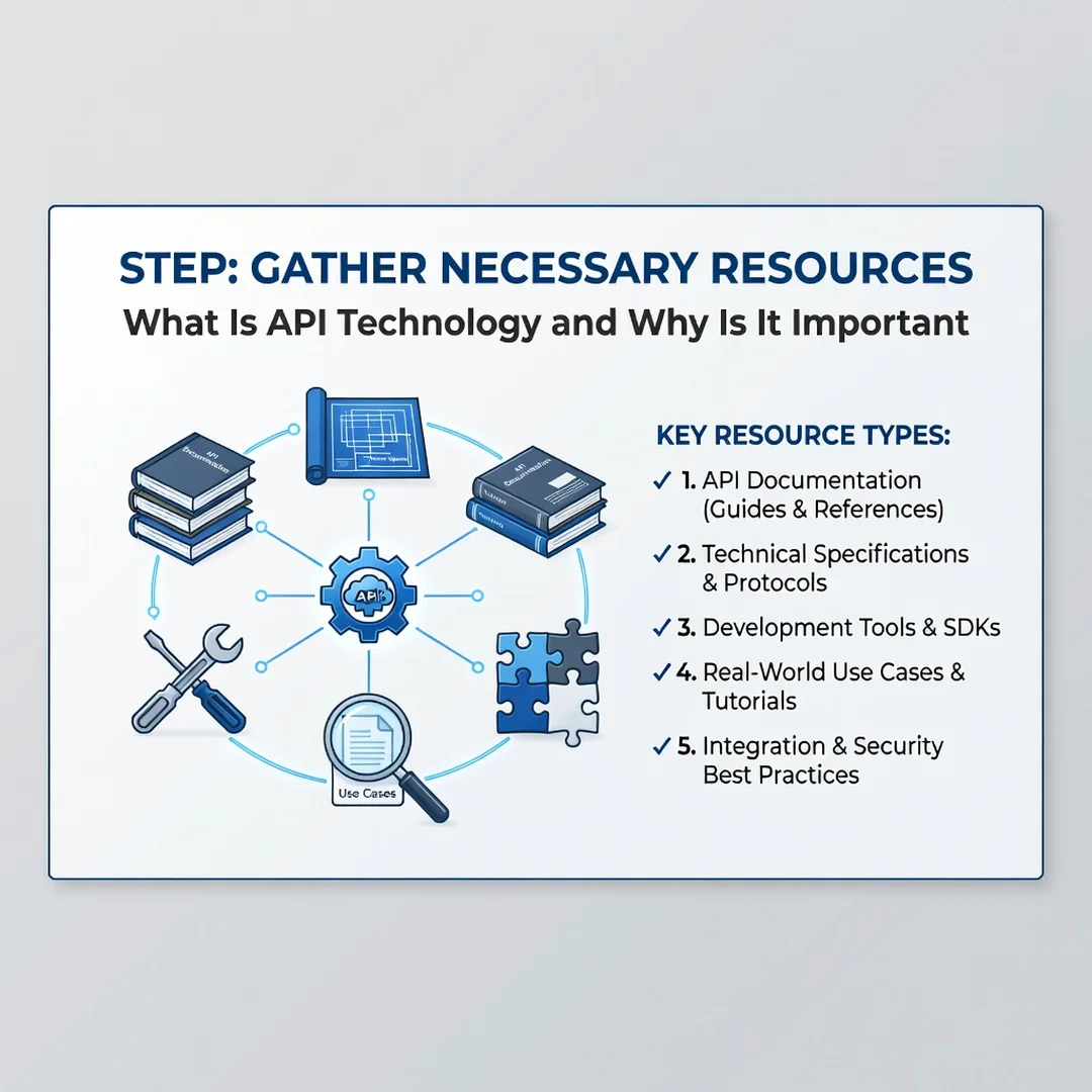 Step 4: Illustration for step: Gather necessary resources related to What Is API Technology and Why Is It Im