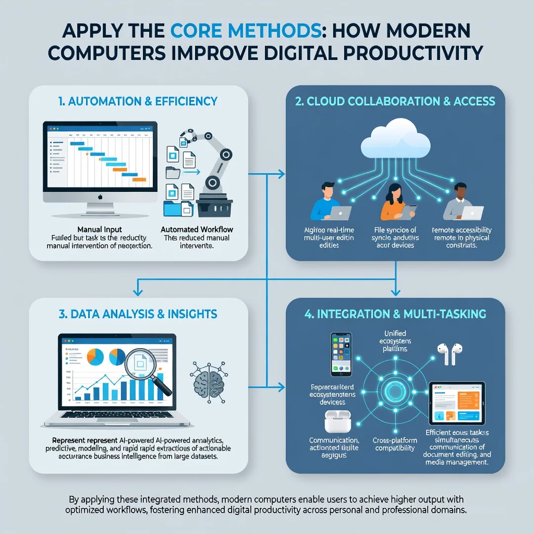 Step 5: Illustration for step: Apply the core methods related to How Modern Computers Improve Digital Produc